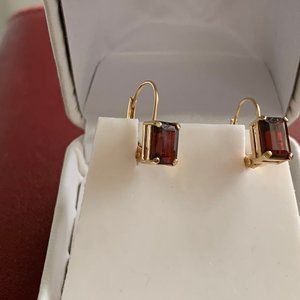 14K Garnet earrings